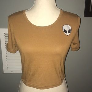 Cute Teen Alien Crop Top
